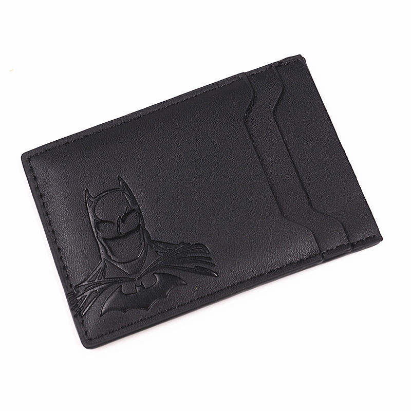 Face Mask Storage Box - กระเป๋าสตางค์หนังแท้ทรงบางสำหรับผู้ชาย พร้อมช่องใส่บัตร ลายหน้าซูเปอร์ฮีโร่ ของขวัญสำหรับสามี วัยรุ่น หรือเพื่อนผู้ชาย