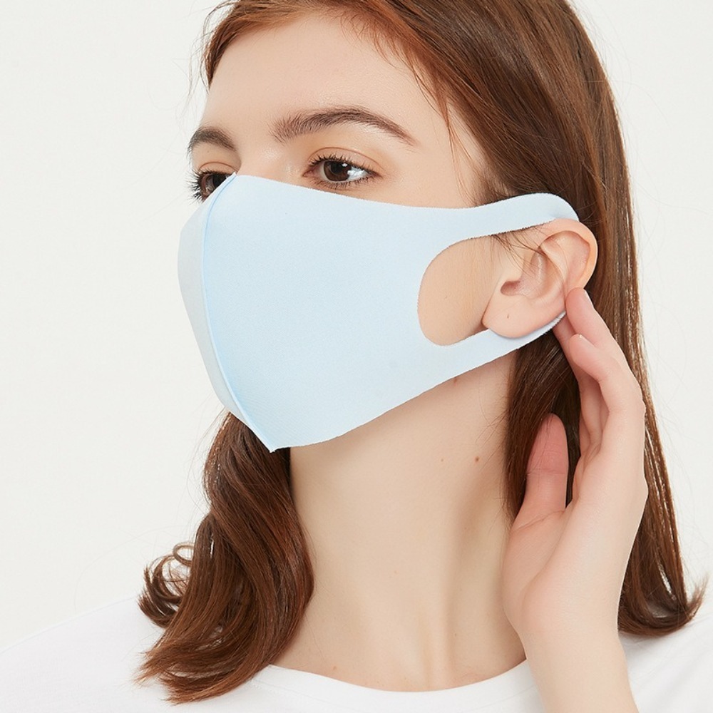 ใหม่หน้ากากผ้าไหมน้ำแข็งระบายอ - Cloth Face Mask Washable บทวิจารณ์และราคา