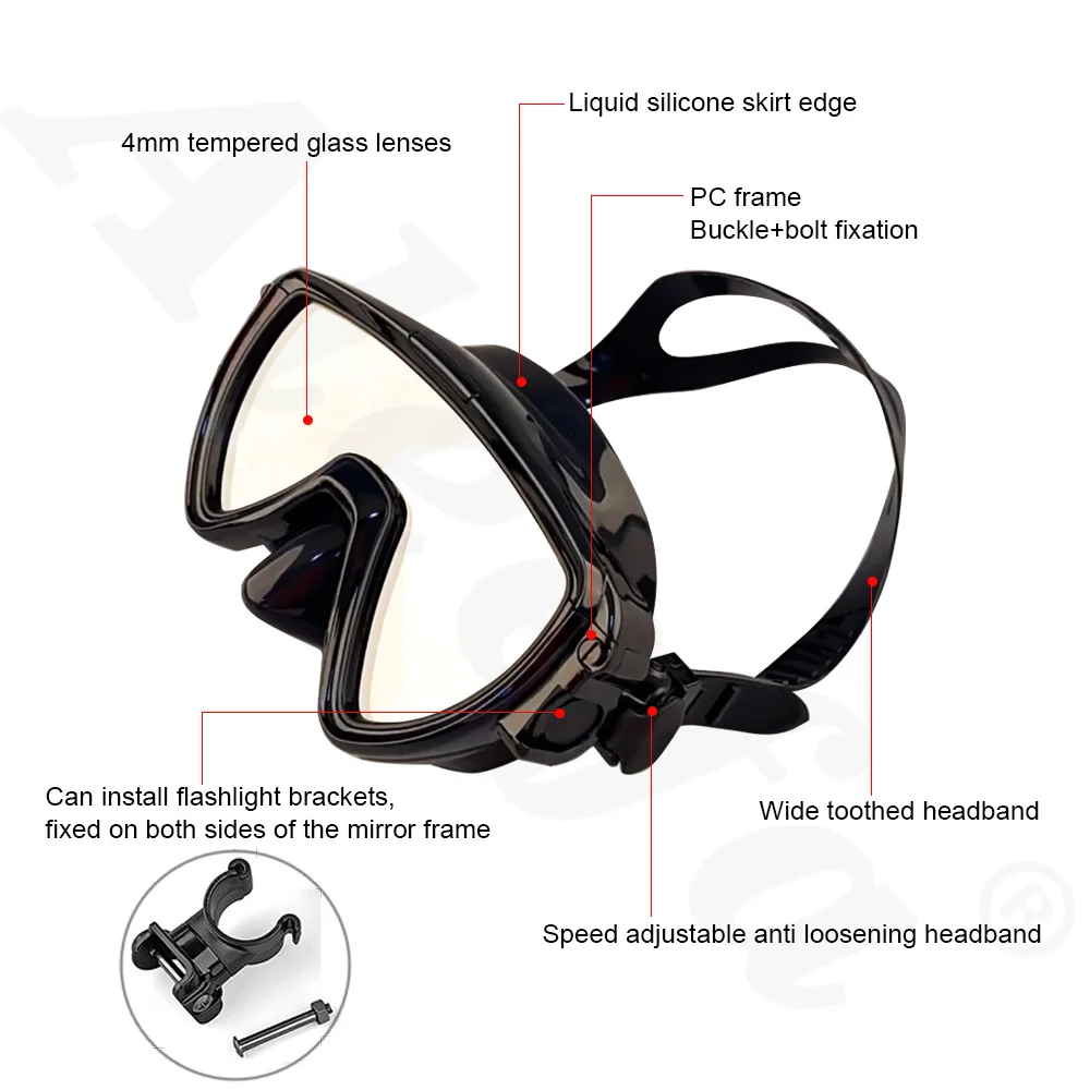 หน้ากากดำน้ำพร้อมที่ยึดไฟฉาย,  - Silicone Mask Bracket บทวิจารณ์และราคา