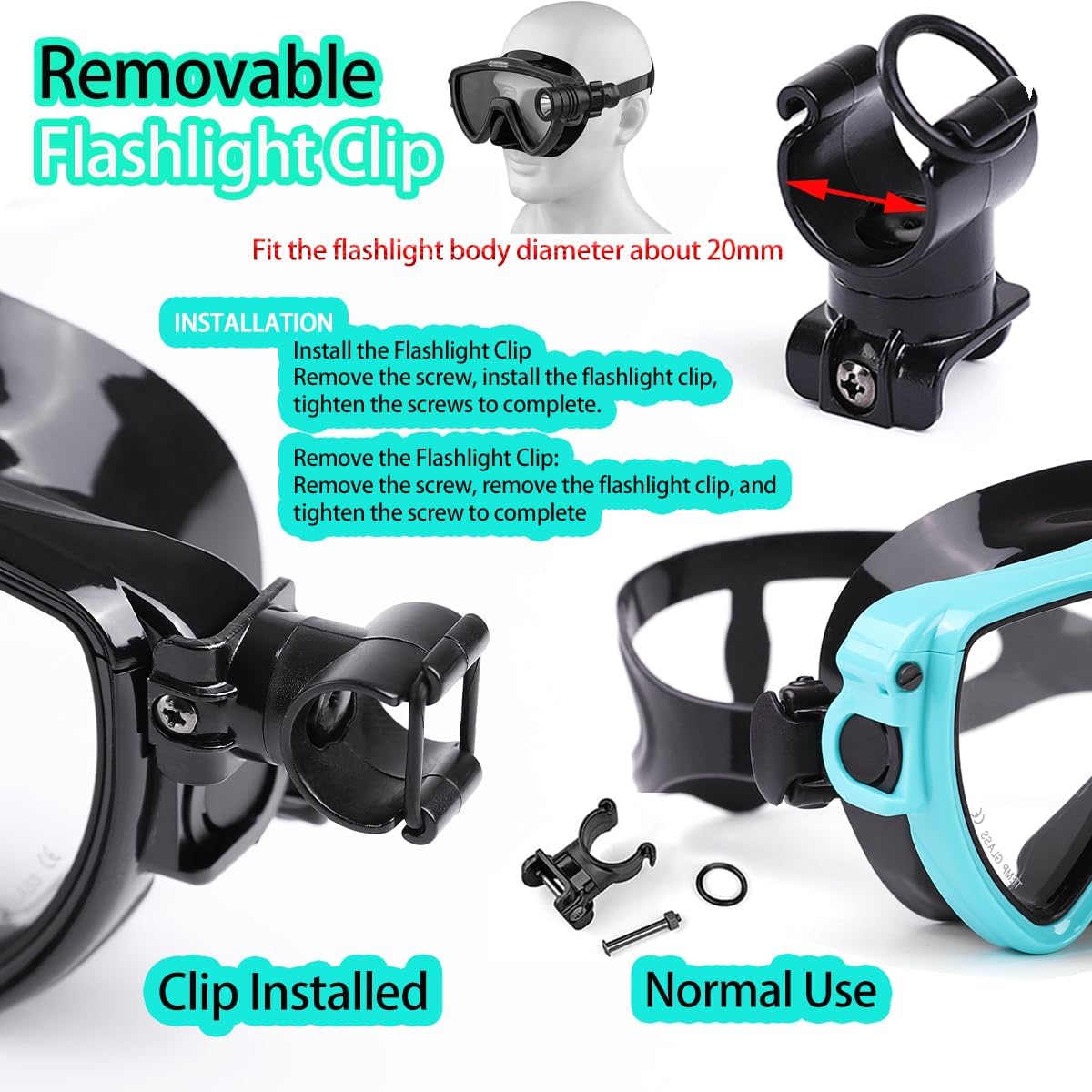 หน้ากากดำน้ำพร้อมที่ยึดไฟฉาย,  - Silicone Mask Bracket บทวิจารณ์และราคา