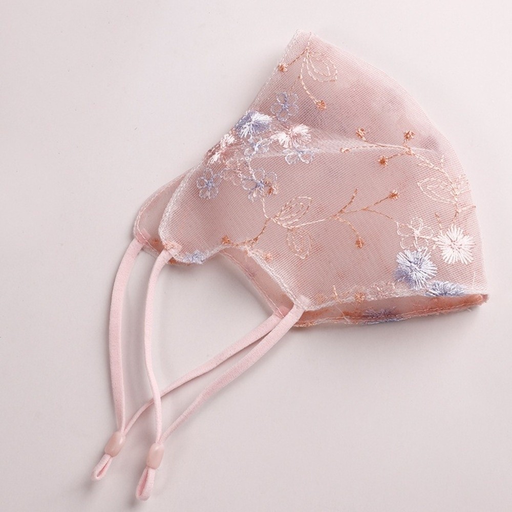 หน้ากากปักลายดอกไม้แบบคลาสสิก  - Cloth Face Mask Washable บทวิจารณ์และราคา