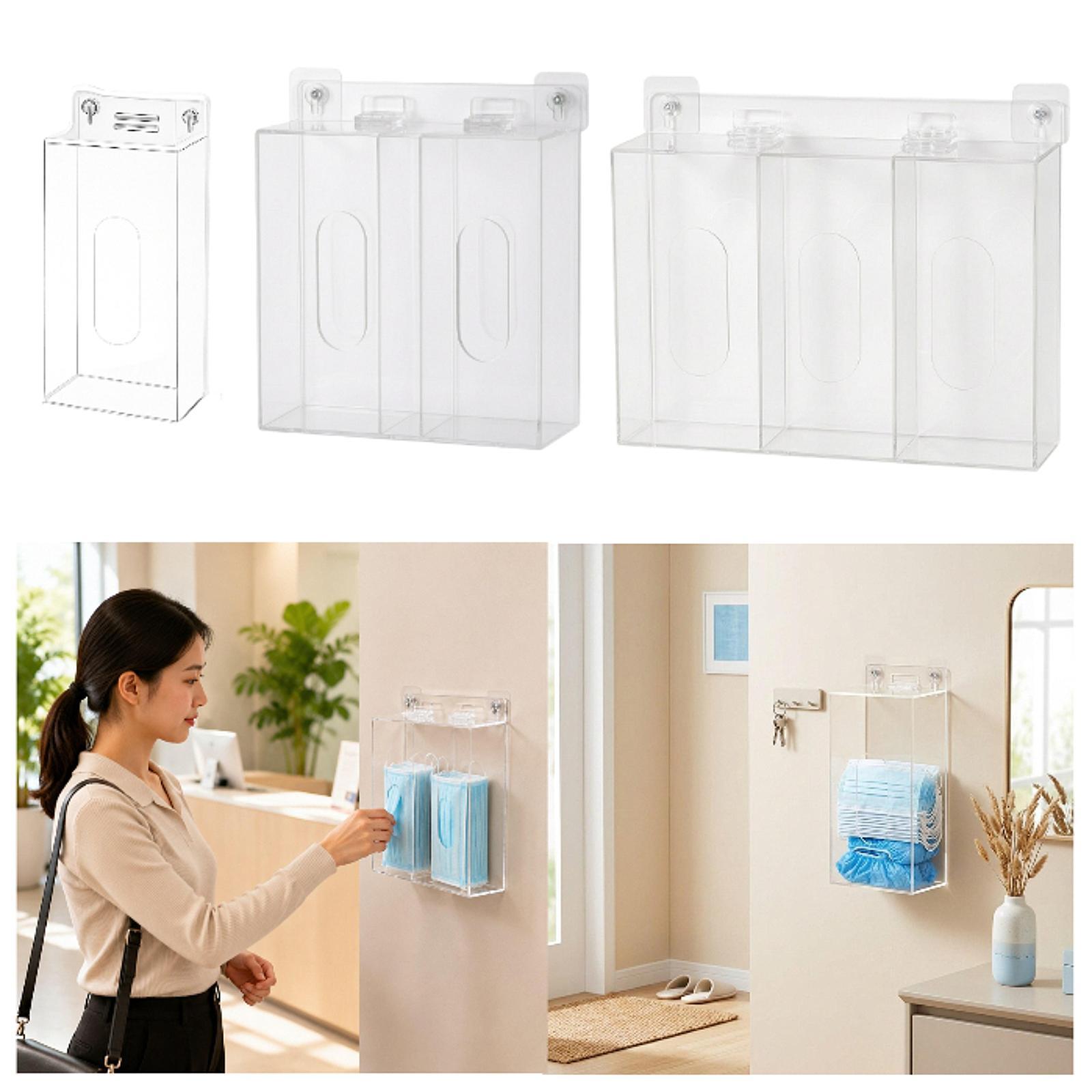 ที่ใส่ถุงมืออะคริลิกแบบติดผนัง - Face Mask Storage Box บทวิจารณ์และราคา